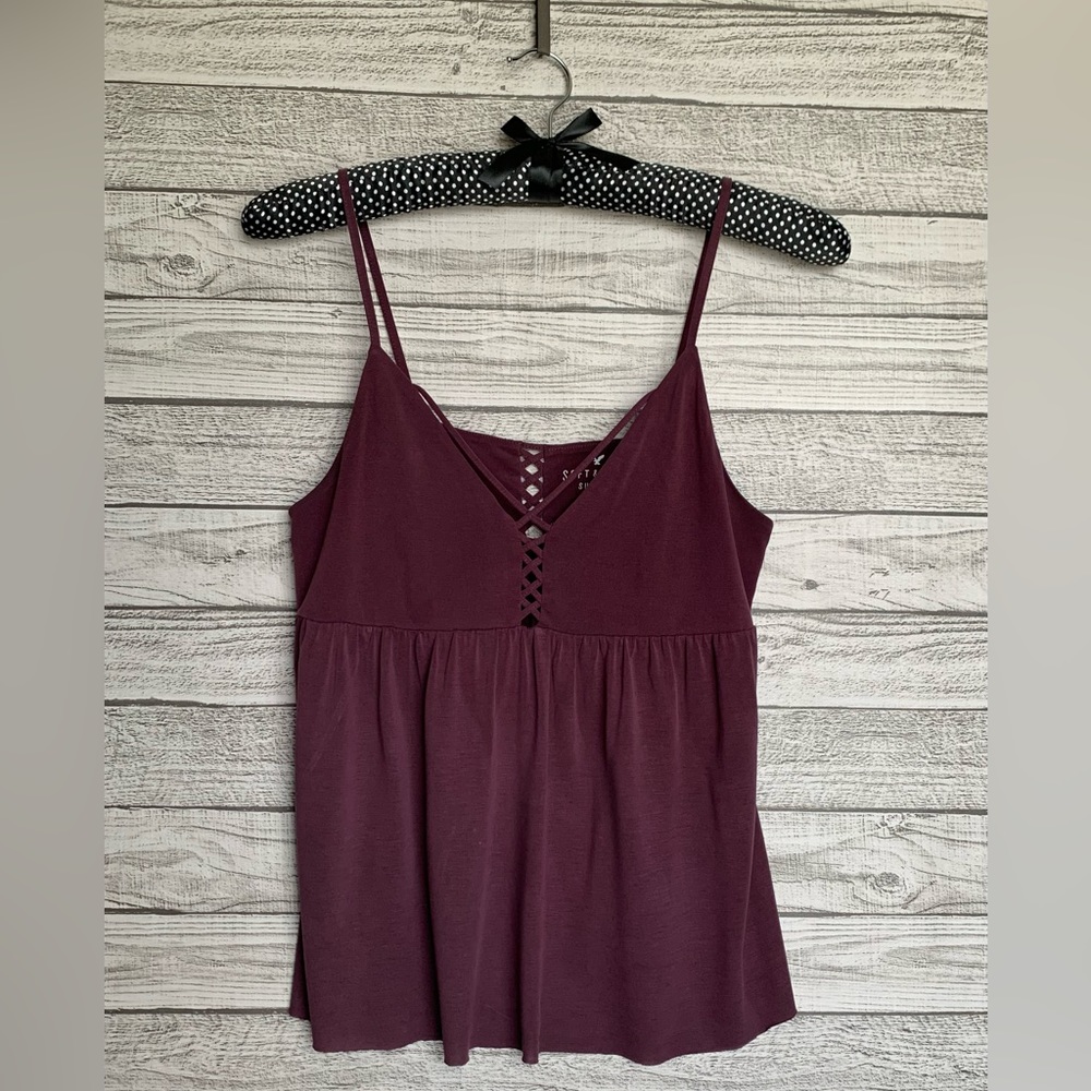 Burgundy’Suede Like’ Tank from American Eagle